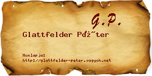 Glattfelder Péter névjegykártya