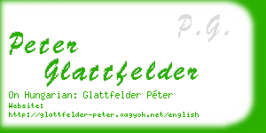peter glattfelder business card