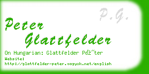 peter glattfelder business card